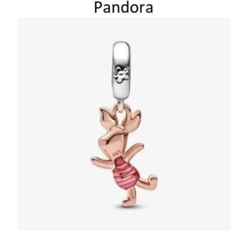 Pandora Disney Winnie the Pooh Piglet Dangle Charm - Picture 2 of 4